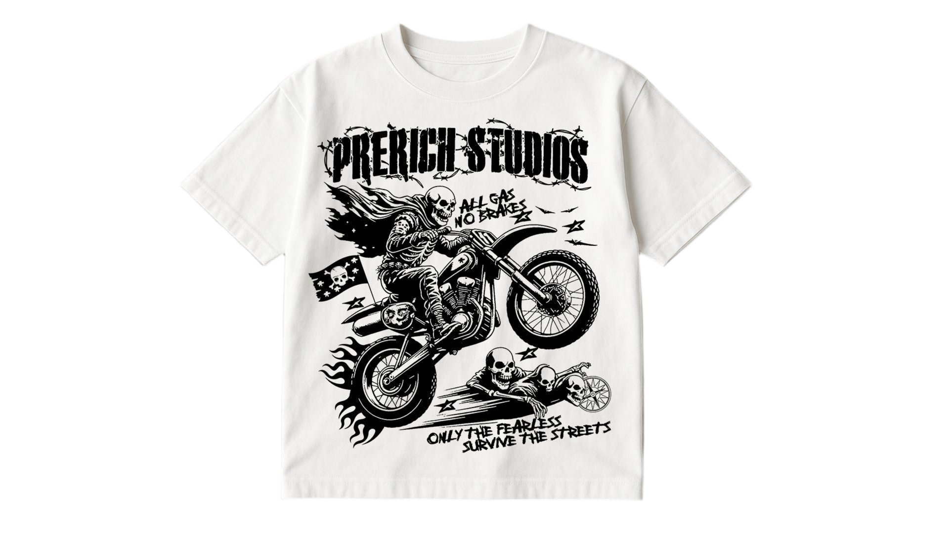 ALL GAS NO BRAKES SHIRT - WHITE