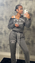 Load image into Gallery viewer, Washed Grey Property Of Prerich Appliqué Tracksuit
