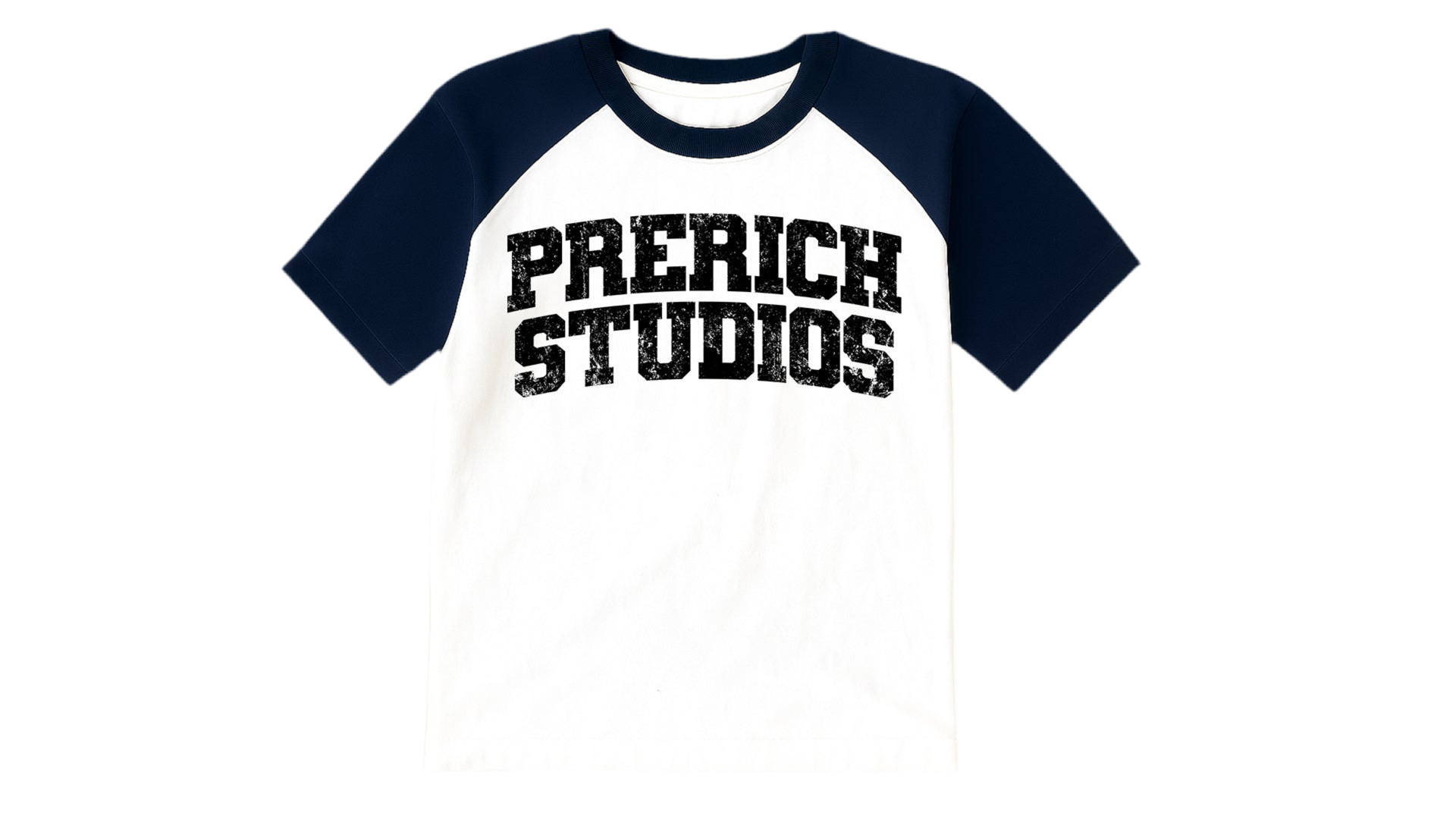 STUDIOS PANEL TEE - WHITE/NAVY
