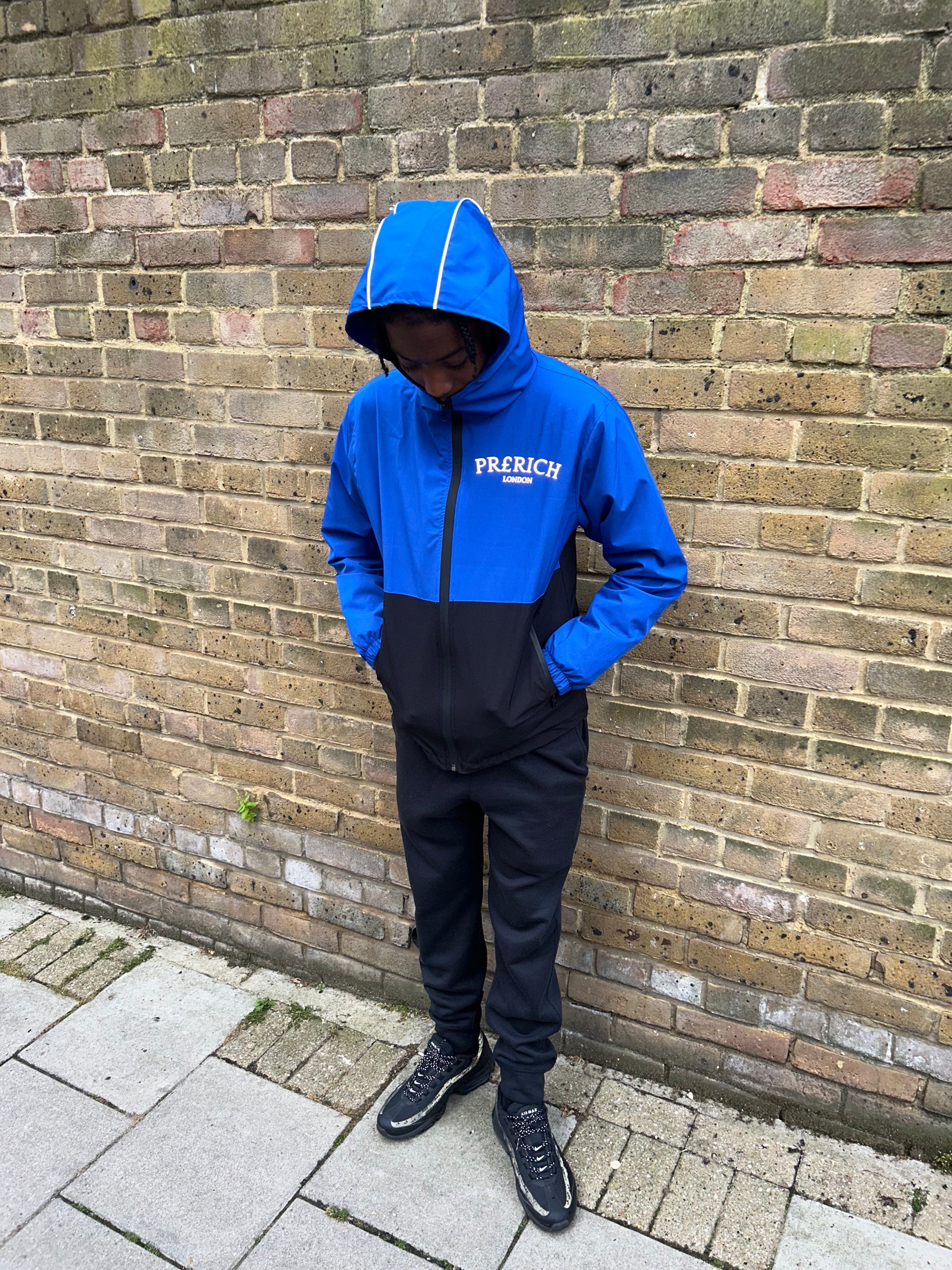 Prerich Anti-Rain Royal Blue/Black Windbreaker