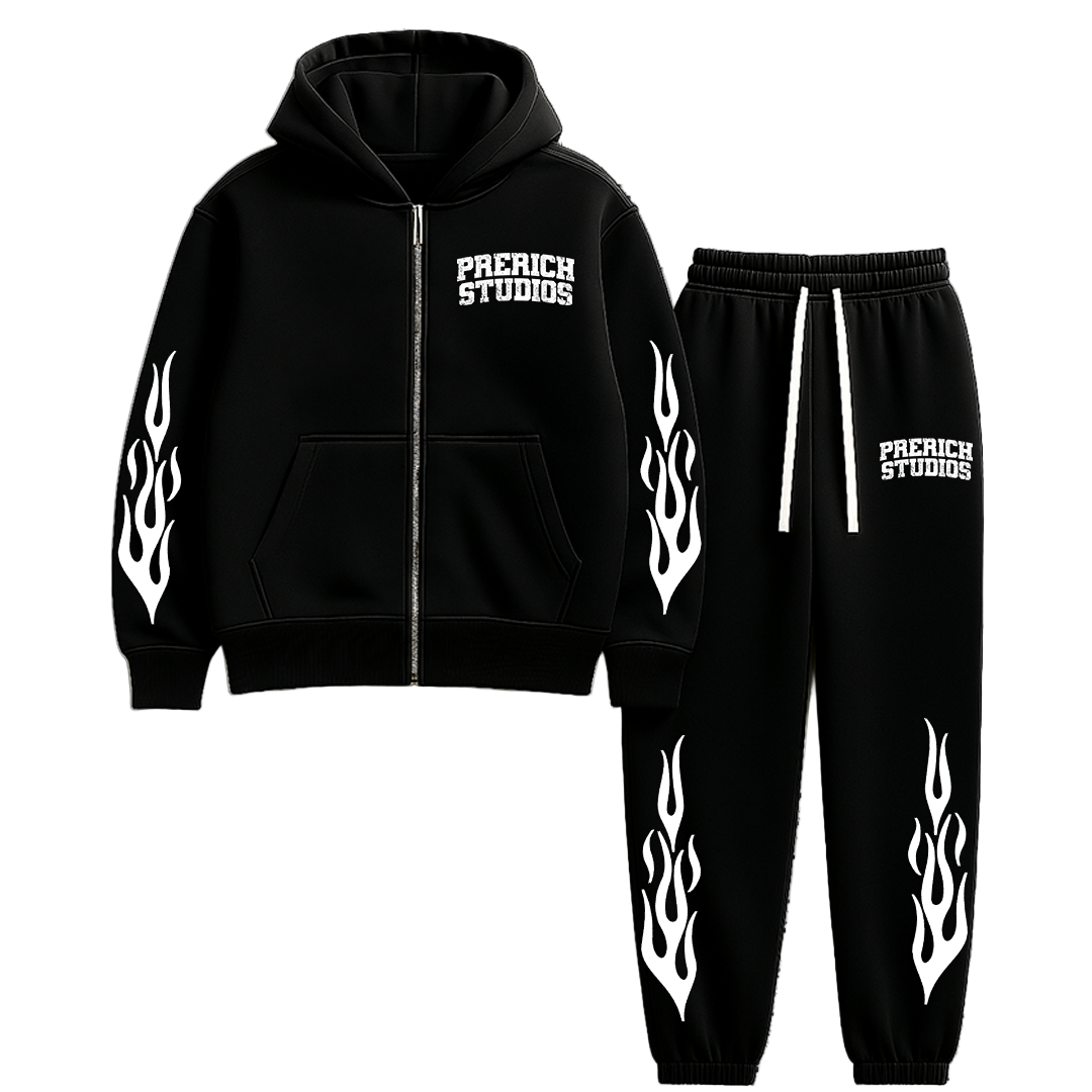 UP IN FLAMES SET - BLACK
